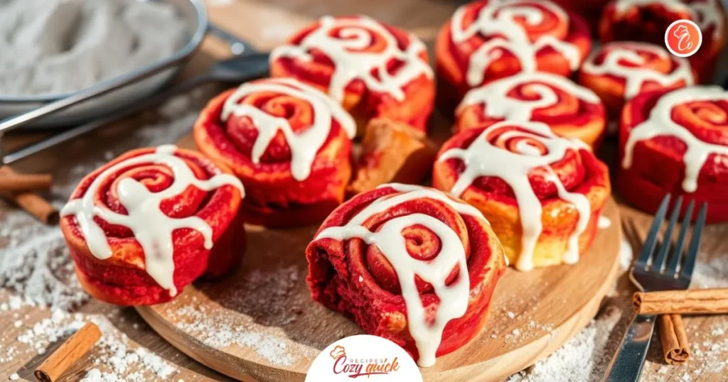 Discover how to make delicious red velvet cinnamon rolls without cake mix. This easy, from-scratch recipe yields fluffy, flavorful rolls perfect for any occasion.