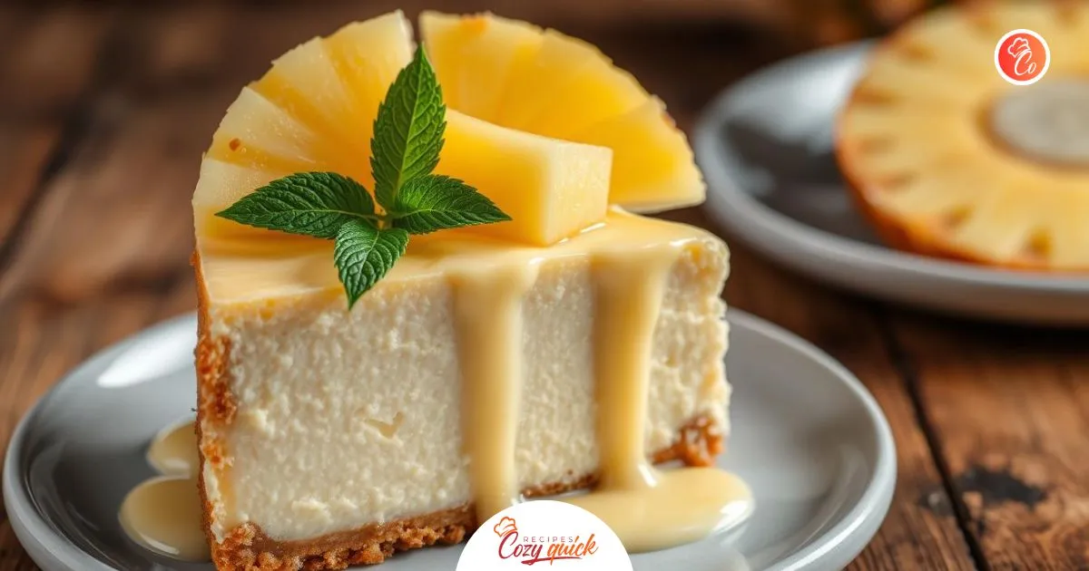 Indulge in a creamy pineapple cheesecake with condensed milk. This tropical dessert combines sweet, tangy flavors for a perfect summer treat. Easy recipe included!