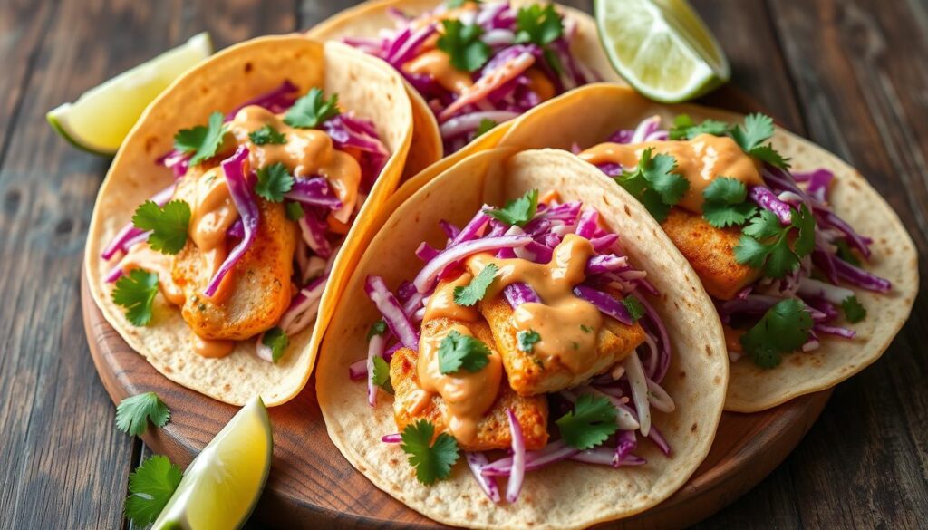 fish tacos with cabbage slaw