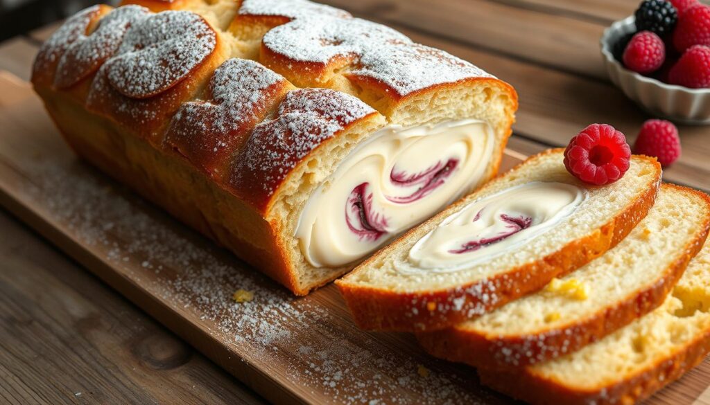 sweet bread with cream cheese filling