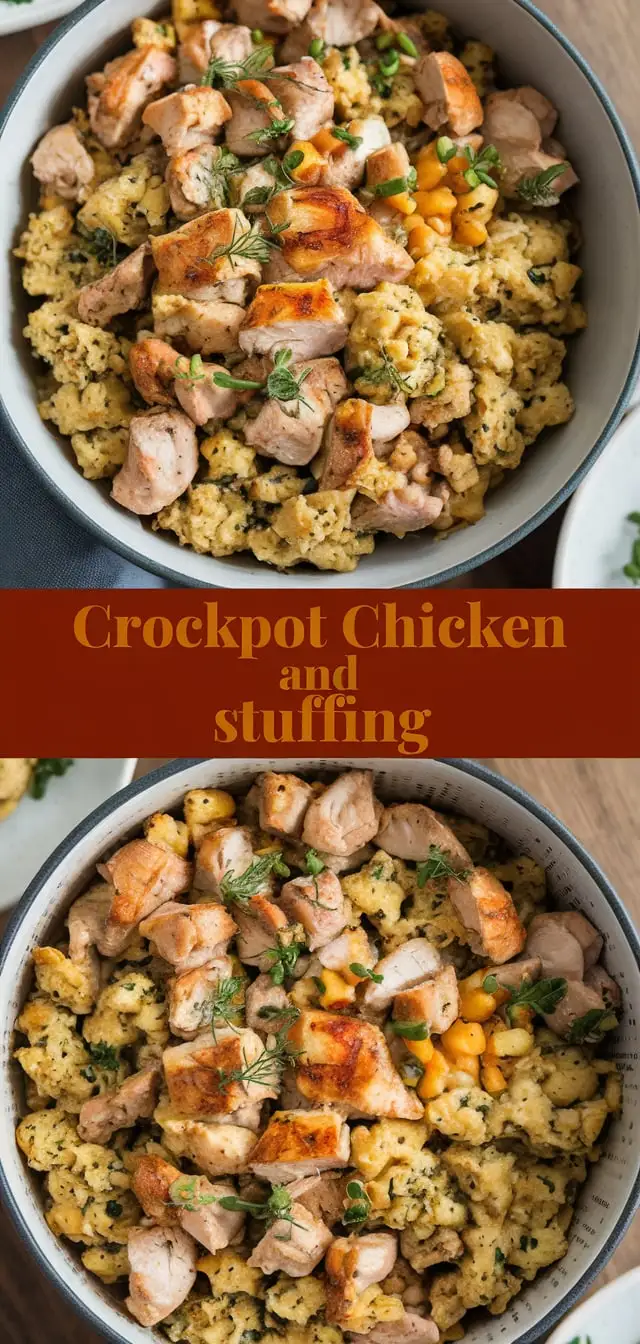 Discover my ultimate comfort food recipe for Crockpot Chicken and Stuffing that's perfect for busy weeknights. Just 10 minutes of prep for a delicious.